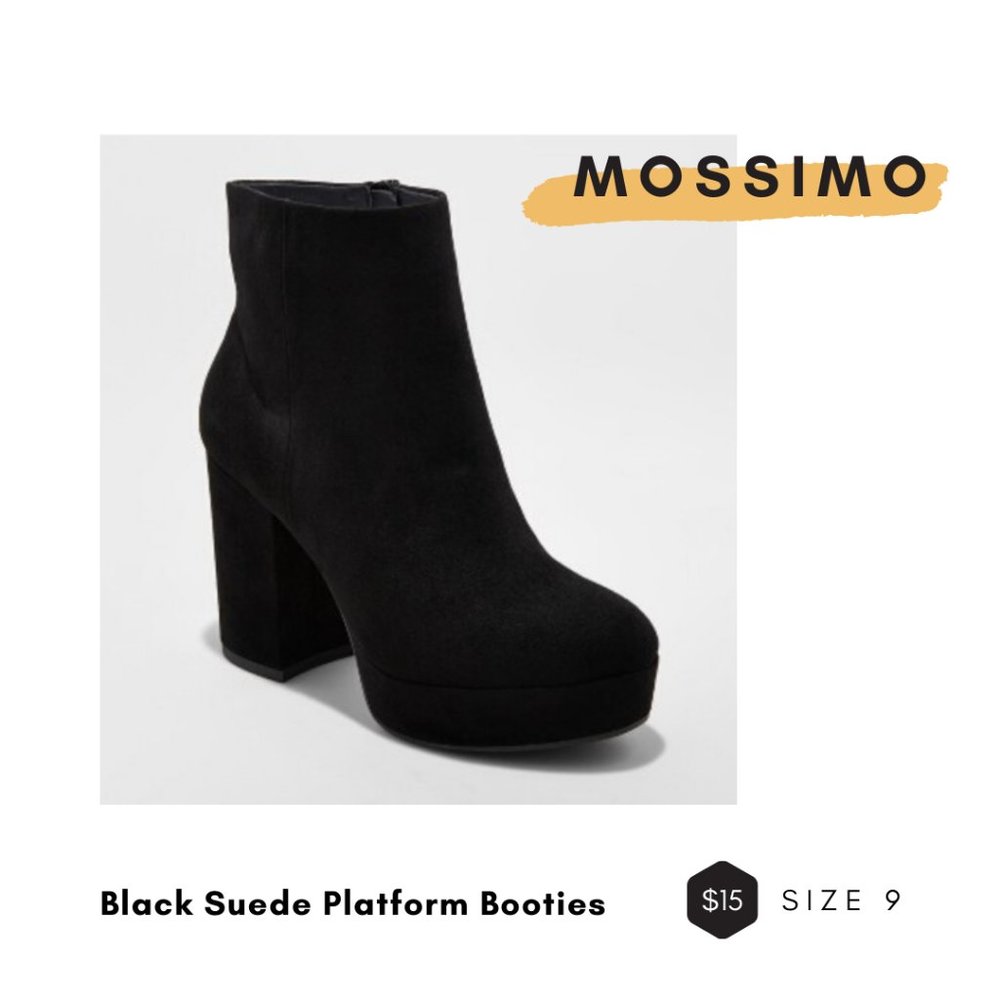 Mossimo Platform High Heel Suede Booties